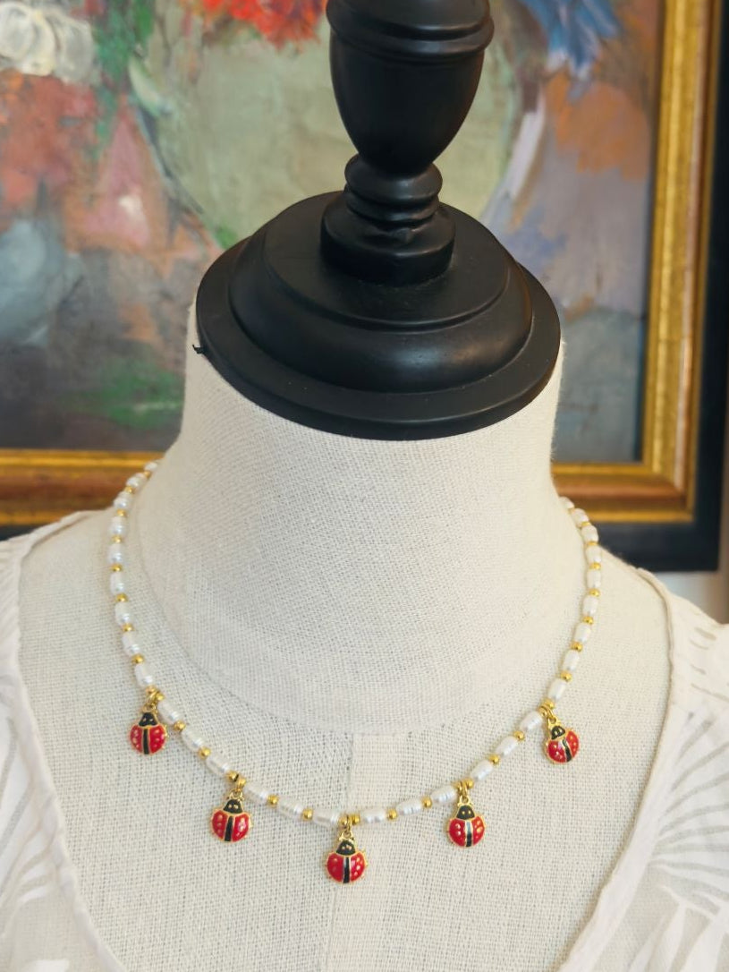 Collier coccinelle