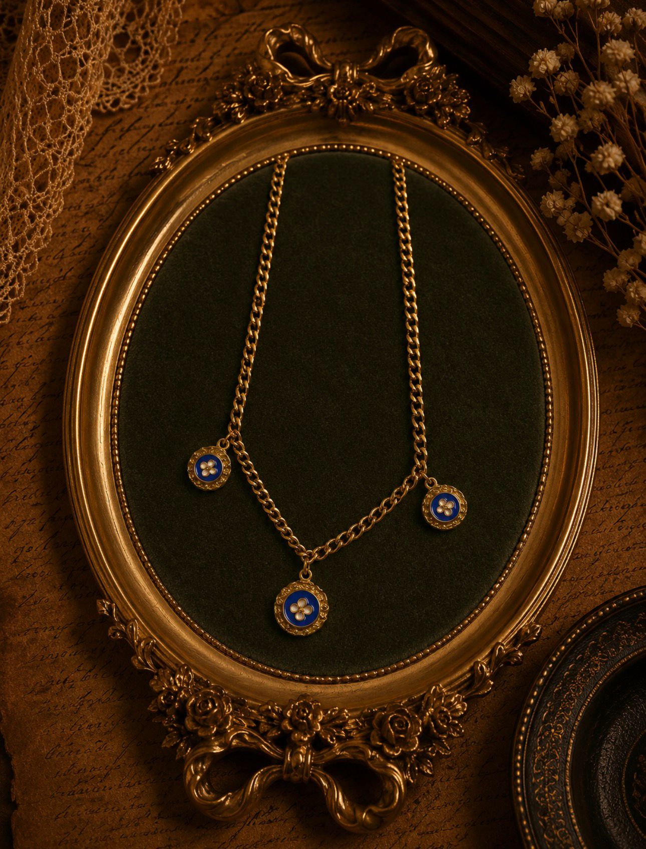 collier bleu