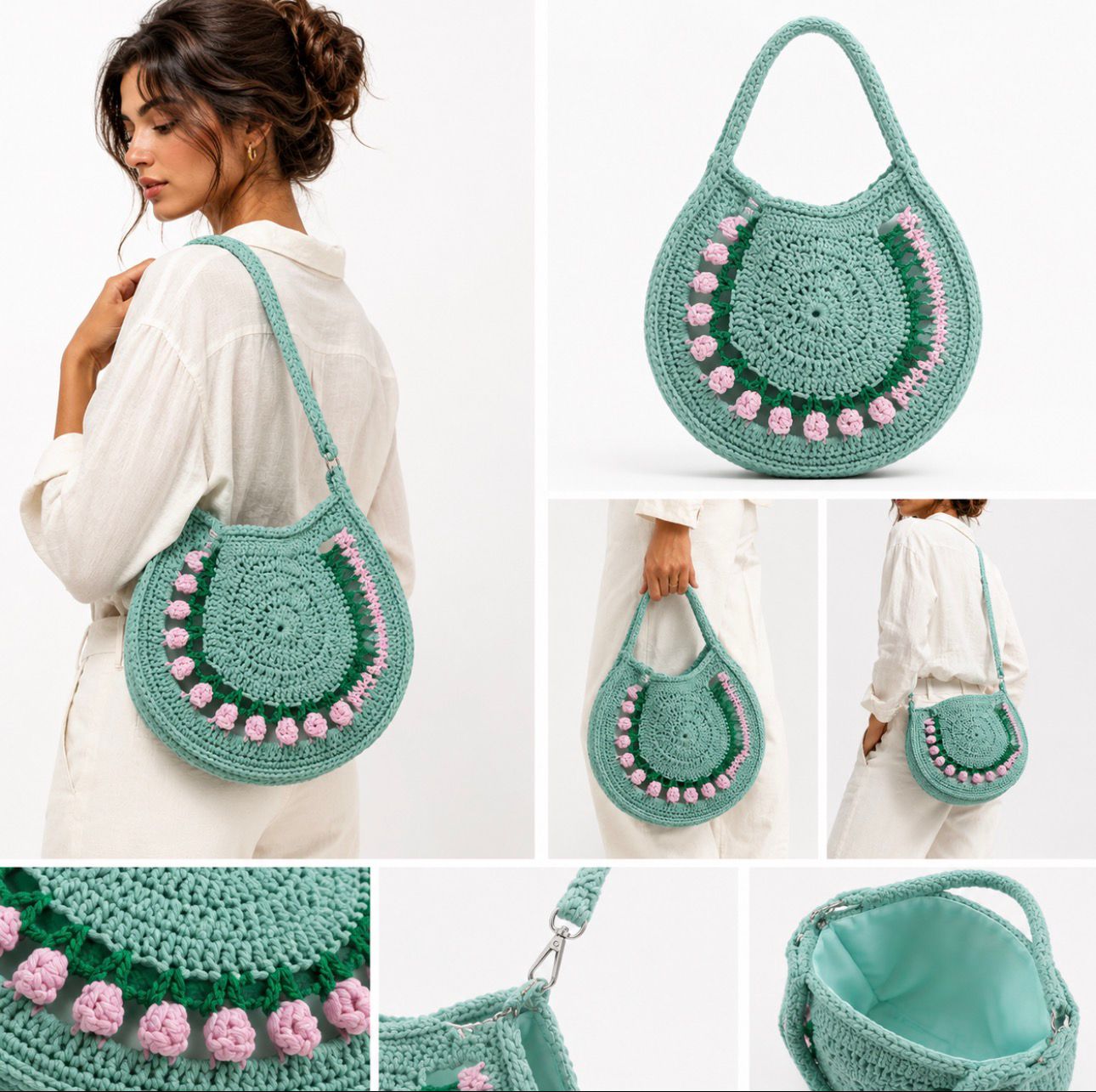 sac vert rose