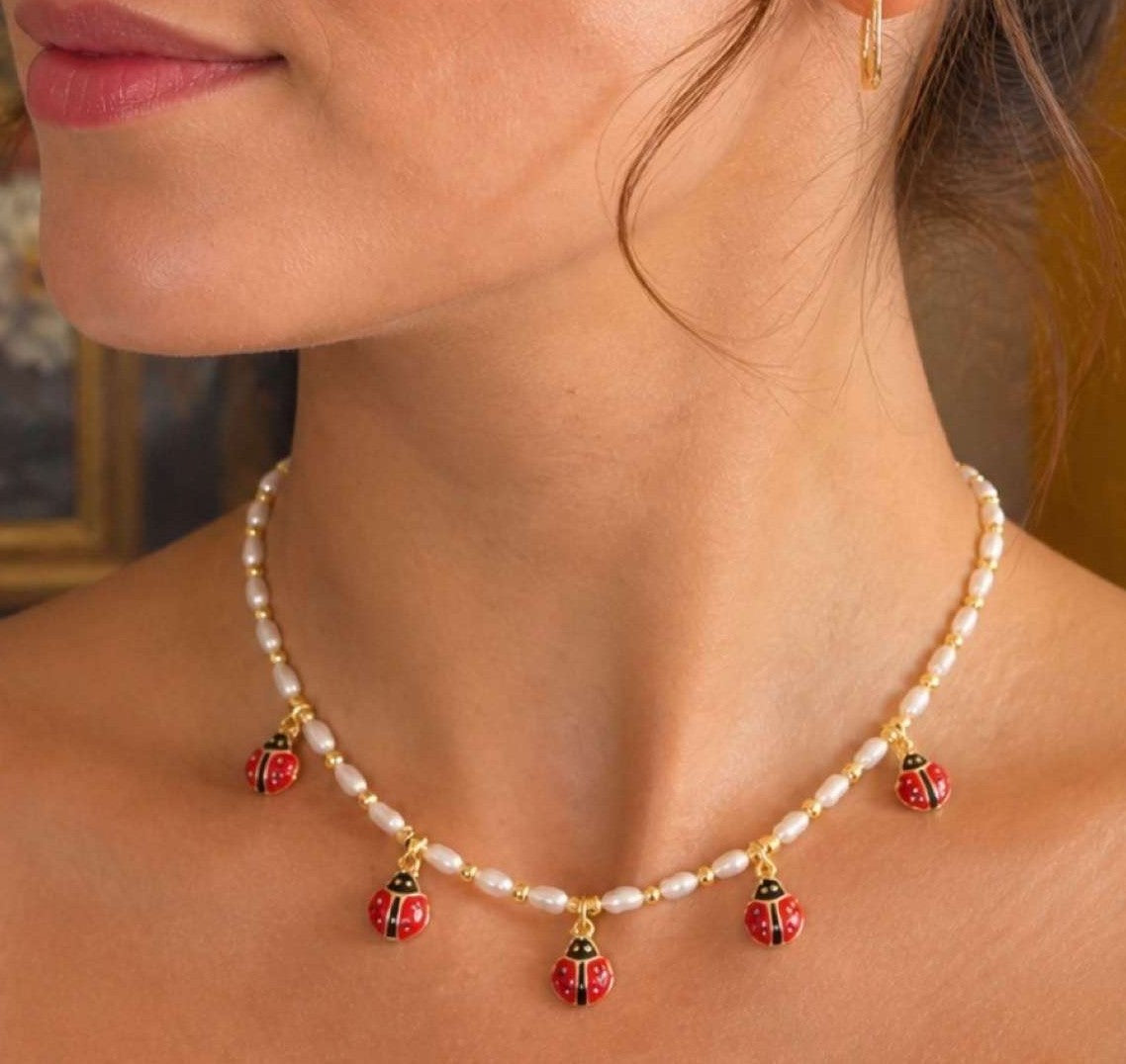 Collier coccinelle