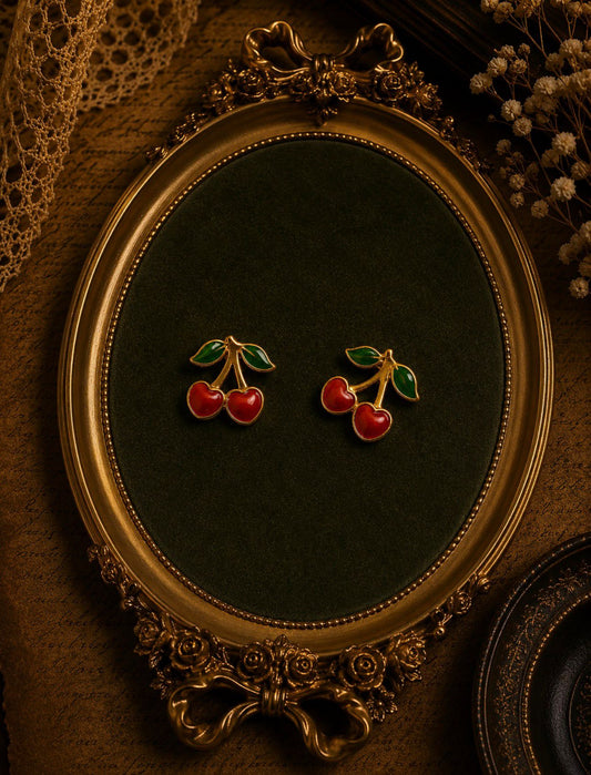 boucles oreilles cerises