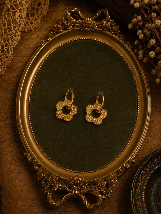 boucles oreilles fleur