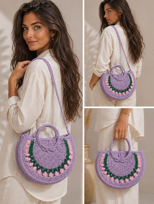 sac violet vert rose